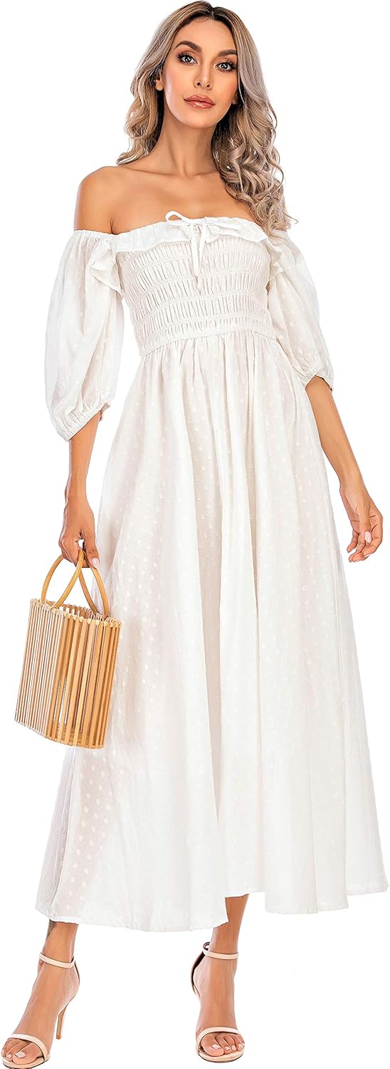 R.Vivimos Women Summer Half Sleeve Cotton Ruffled Dresses Review