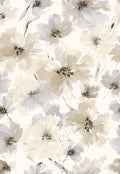 Floral Peel and Stick Wallpaper Beige Yellow Watercolor Flower