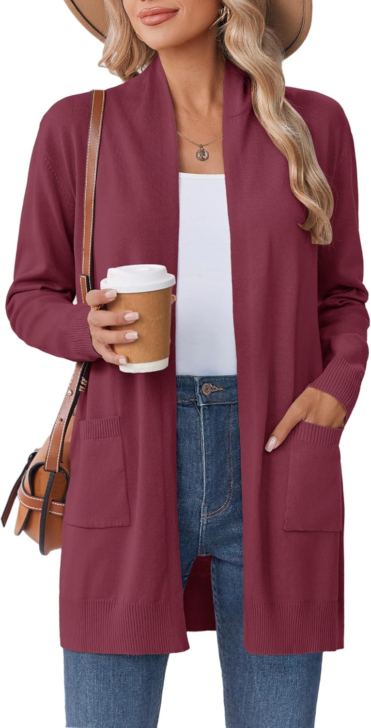 Lightweight Open Front Duster Cardigan for Women by Zeagoo