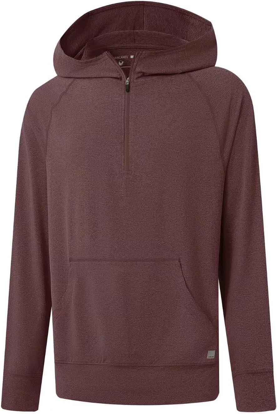 VANCAMEL Men's Lightweight Golf Hoodie - Moisture Wicking Stretch