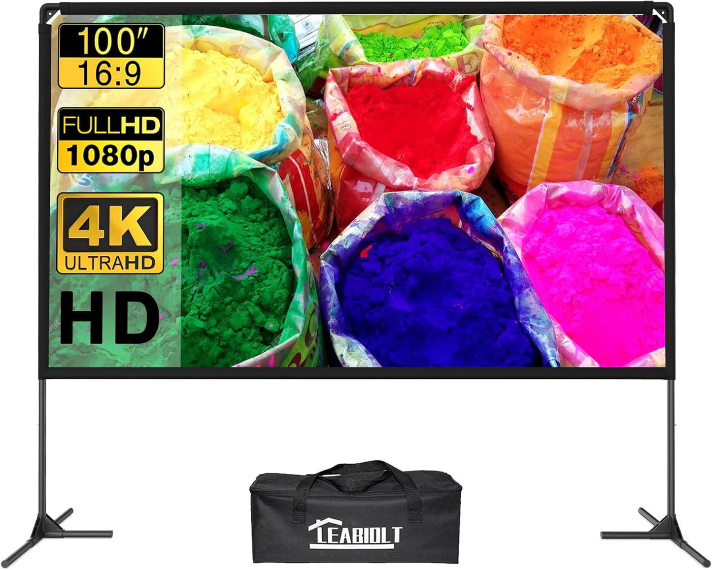 100 Outdoor Projector Screen - Portable & Wrinkle-Free