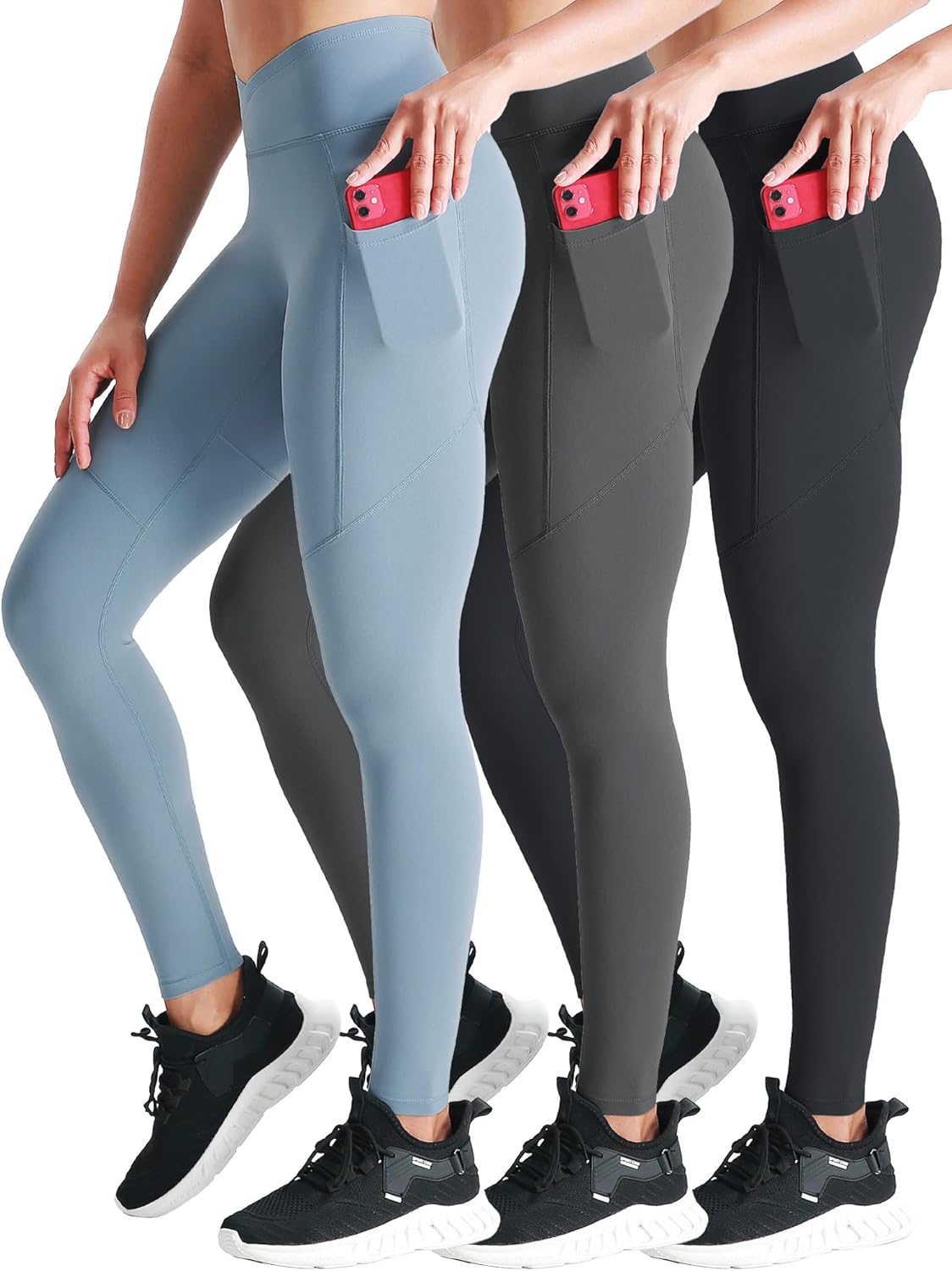 NELEUS Women's Yoga Pants with Tummy Control and Pockets