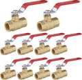 10-Pack 1/2 in FIP Threaded Ball Valve - Full Port Brass Pack