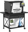 EasyCom 23.6in x 15.7in Extended Desktop Printer Stand - Rolling