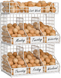 Egg Holder Countertop 3 Tier Egg Rack - Stackable XXL Organizer