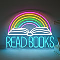 Read Books Neon Sign by FAXFSIGN - Colorful Rainbow Light