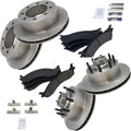 TRQ Front and Rear Brake Pad & Rotor Kit for Ford E-250 Vehicles