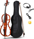 Electric Cello 4/4 Full Size with Classic Scroll - Natural Finish