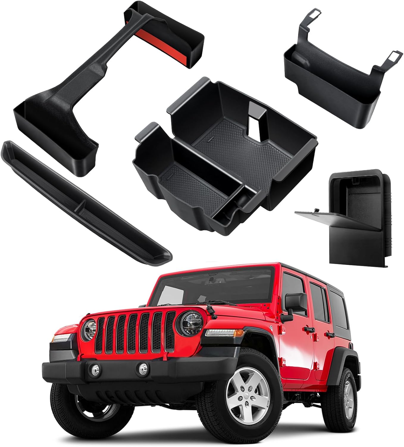 5PCS Center Console Organizer for 2018-2023 Jeep Wrangler JL
