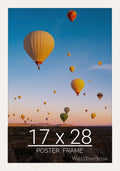 wallsthatspeak 17x28 white Picture Frame for Puzzles Posters Photos