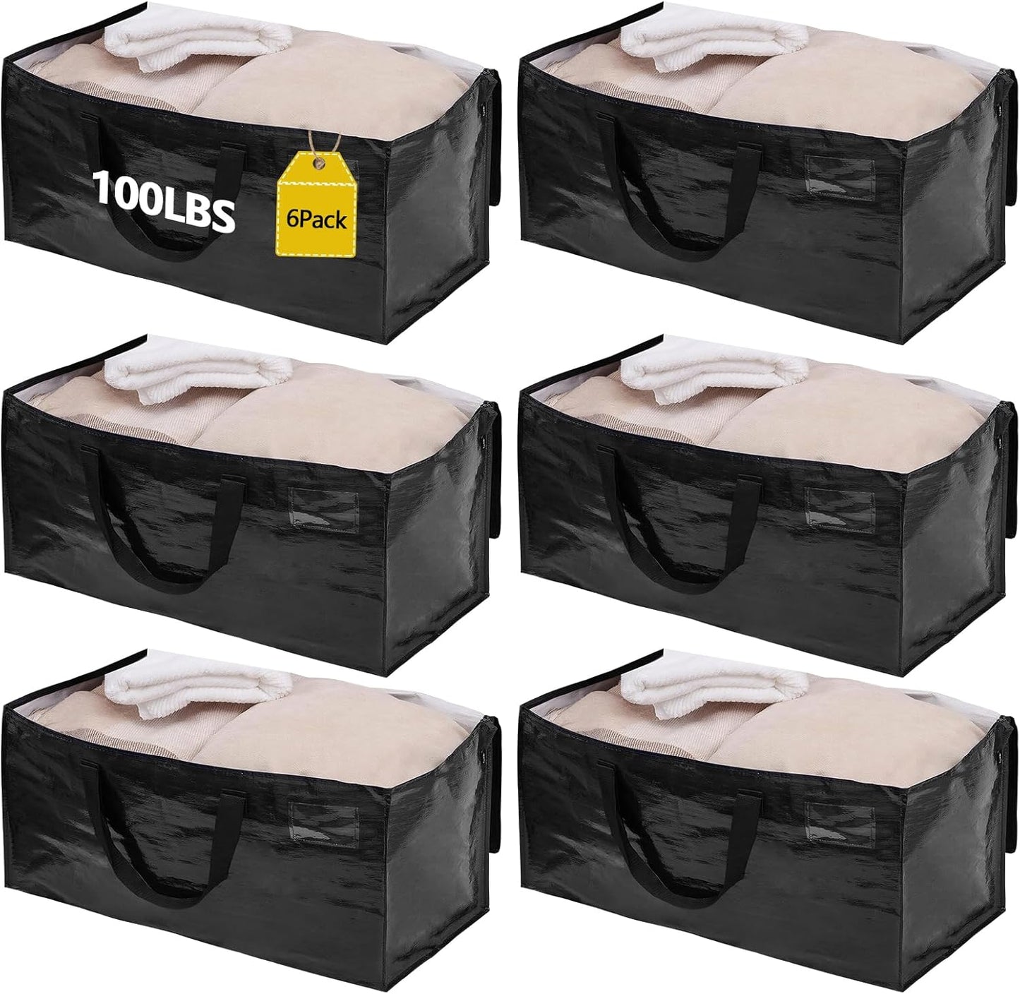 Extra Heavy Duty Waterproof Moving Bags for Packing & Storage