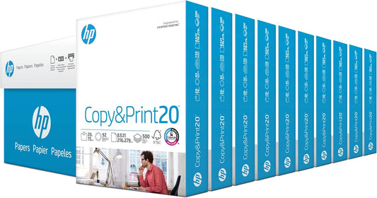 HP Copy & Print 20 lb Printer Paper - 5,000 Sheets, 92 Bright