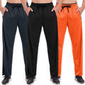 Mens Sweatpants with Zipper Pockets Open Bottom Athletic Pants Warm