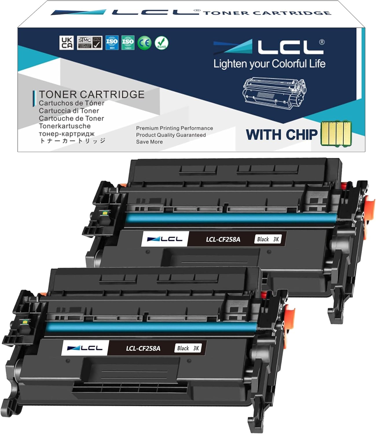 LCL CF258A Black Toner Cartridge for HP Laserjet Pro Printers