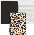 Cute Mini Spiral Notebook 8.25 in x 6.25 in - Durable Hardcover