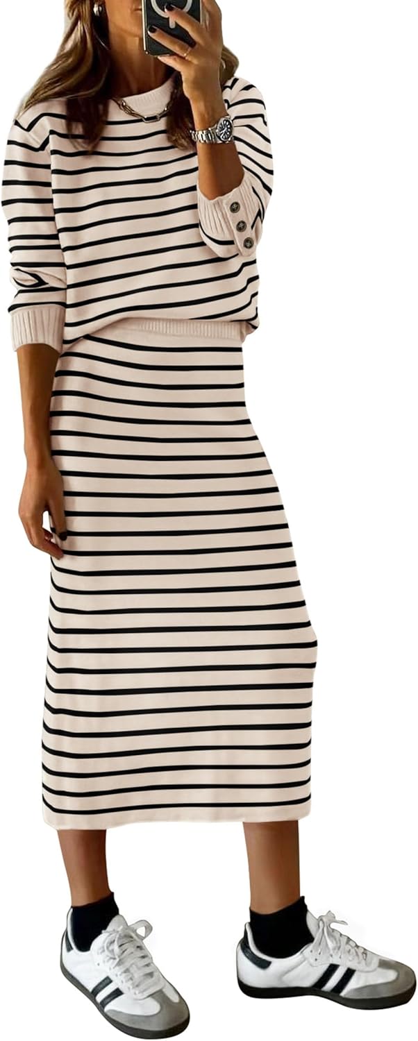 Stylish 2 Piece Skirt Sets for Women Fall Fashion 2025