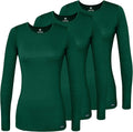 Adar Underscrubs for Women 3 Pack - Long Sleeve Comfort (Style FMN7)