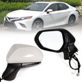Left Driver Side Mirror for 2018-2024 Toyota Camry - Match White