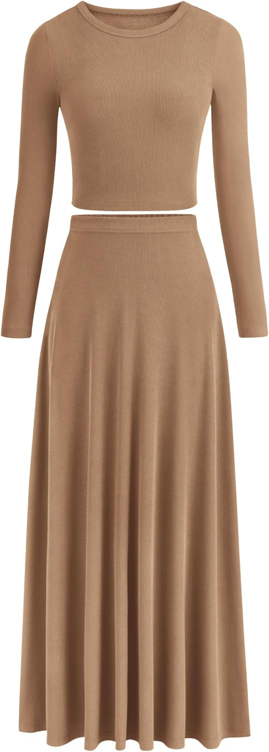 PRETTYGARDEN Women Fall Spring 2 Piece Outfits for Casual Style
