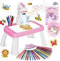 Kids Drawing Projector + Craft Kit: Music, Pens, Unicorn Stickers
