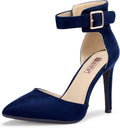 IDIFU IN4 Pedazo 4in High Block Heels Pumps - Dressy Pointed Ankle are