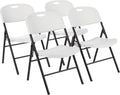 Foldable Portable Comfortable Sturdy Folding Plastic Chair 4-Pack