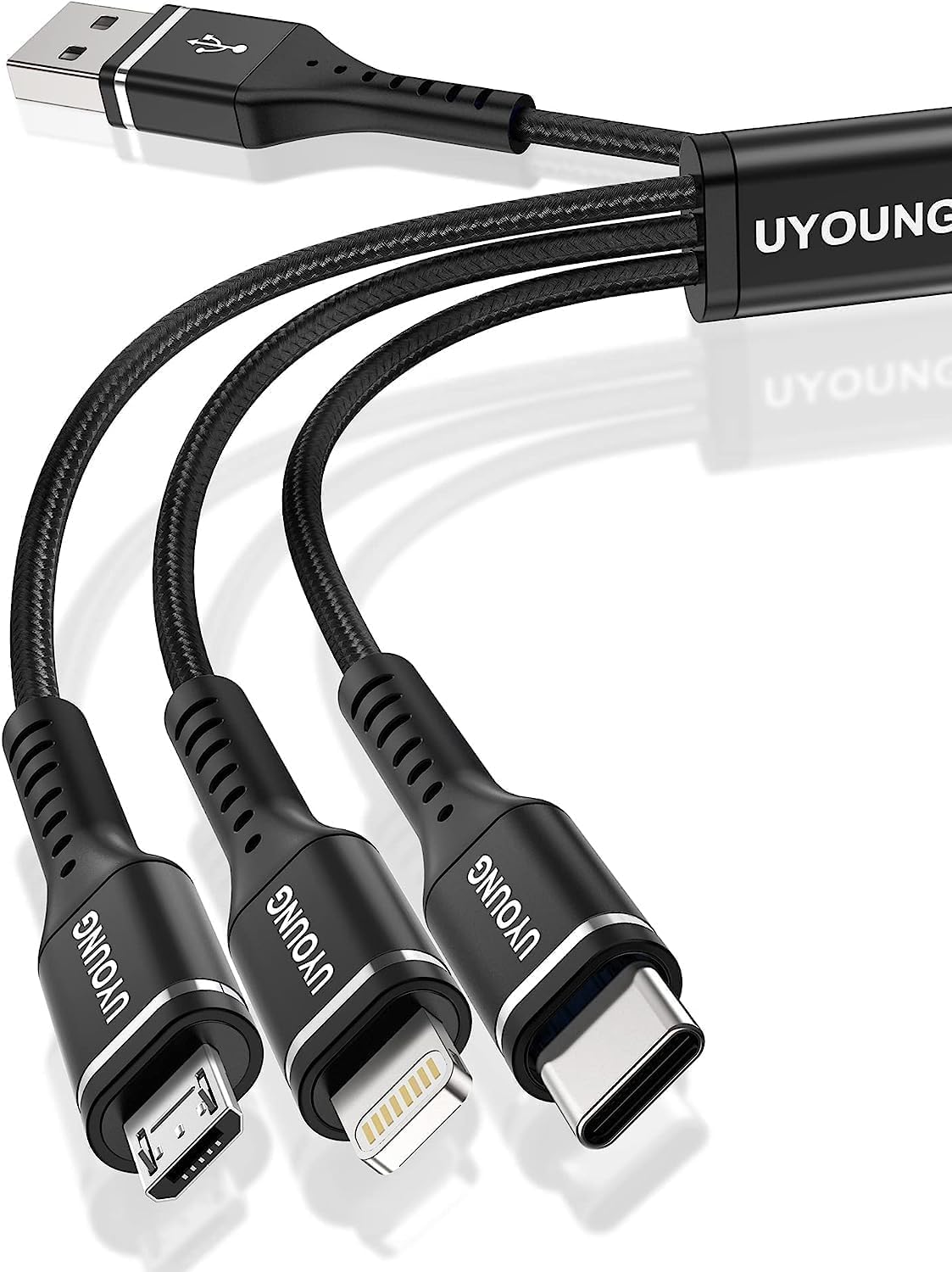UYOUNG 3-in-1 1FT Multi Charger - Fast Charge Any Device!