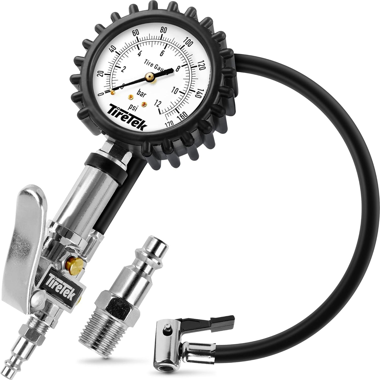 TIRETEK Professional Tire Pressure Gauge (0-170 PSI)