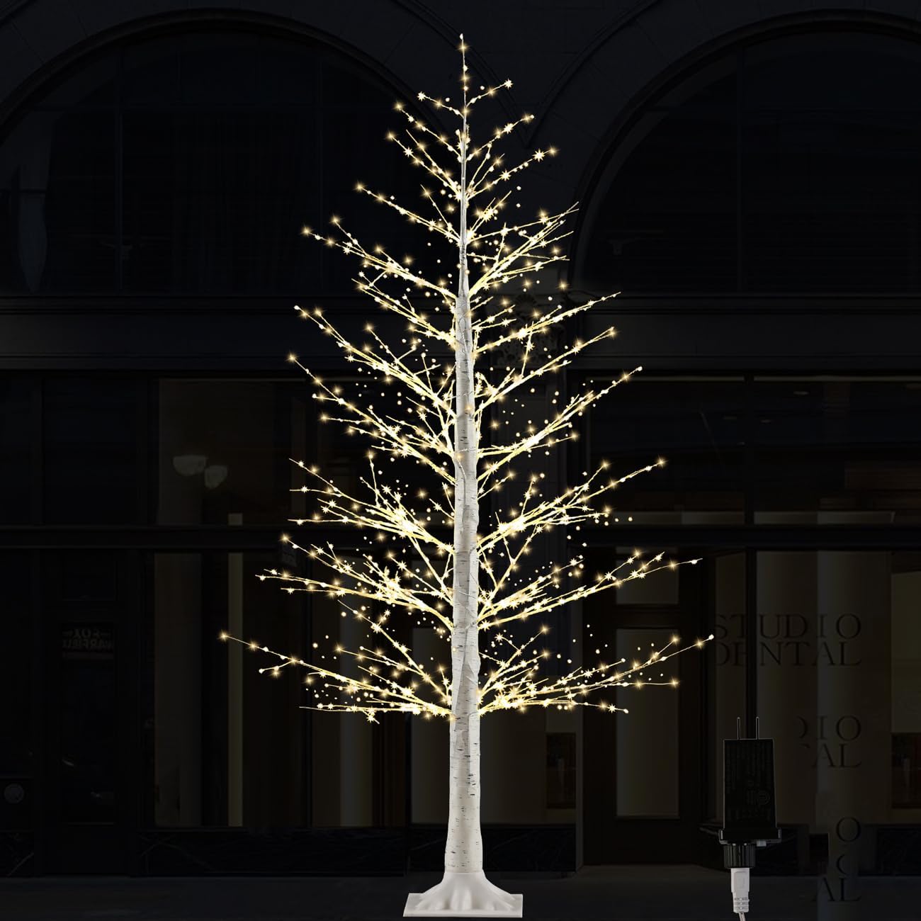 5FT Lighted Birch Tree with 800 Warm White LEDs for Christmas