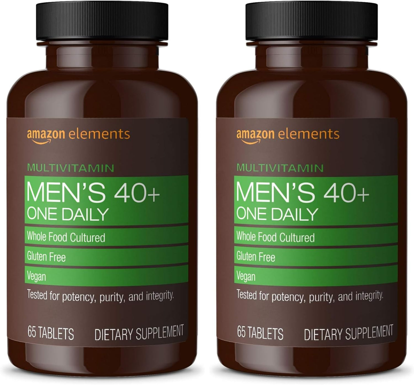 Vegan Multivitamins for Men Over 40 - 65 Tablets Supply