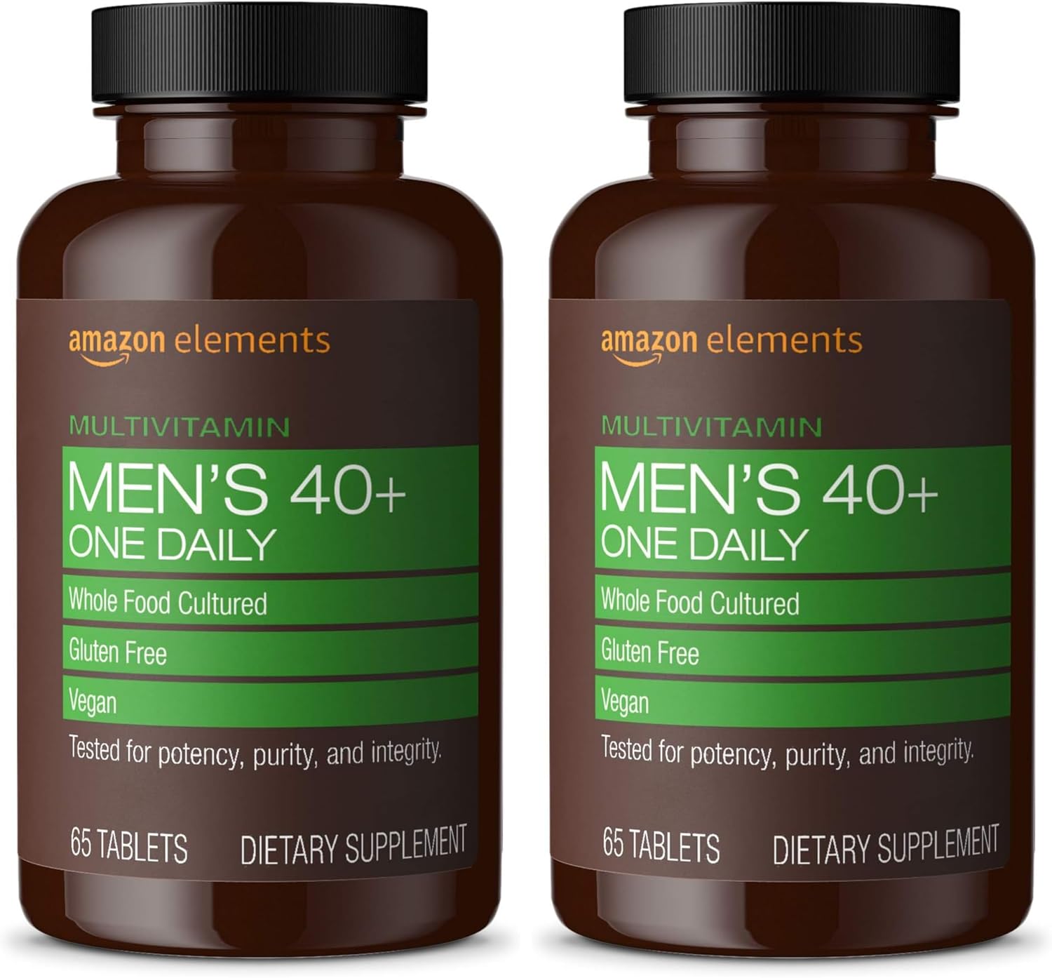 Vegan Multivitamins for Men Over 40 - 65 Tablets Supply