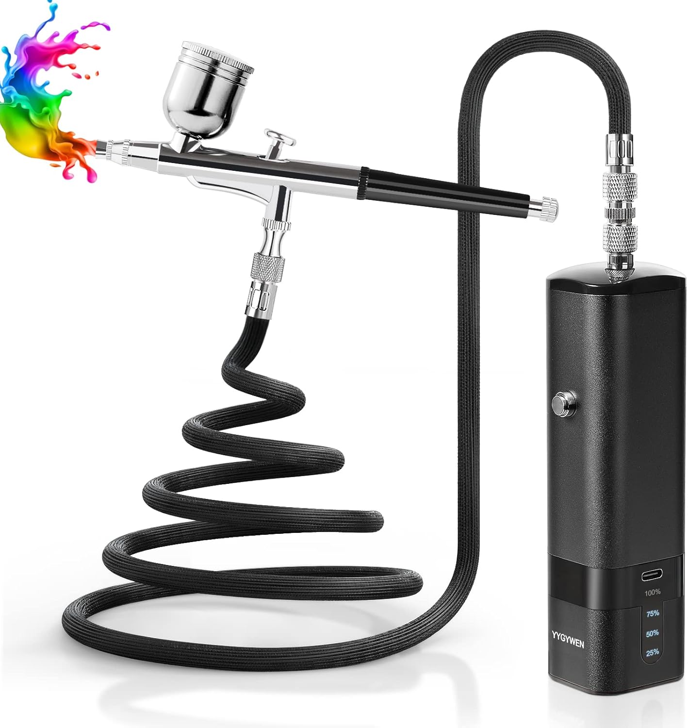 Portable High Pressure Airbrush Kit for Versatile Creations