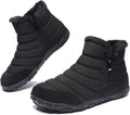 Mens Womens Winter Snow Boots with Wide Toe Box and Fur Lining