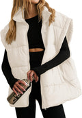 Women's Casual Winter Oversized Puffer Vest - Warm Lightweight Layer