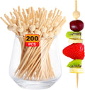 Decorative Bamboo Cocktail Picks - 200 Pack