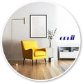 White Round Mirror 24 in - Shatterproof Metal Frame Mirror