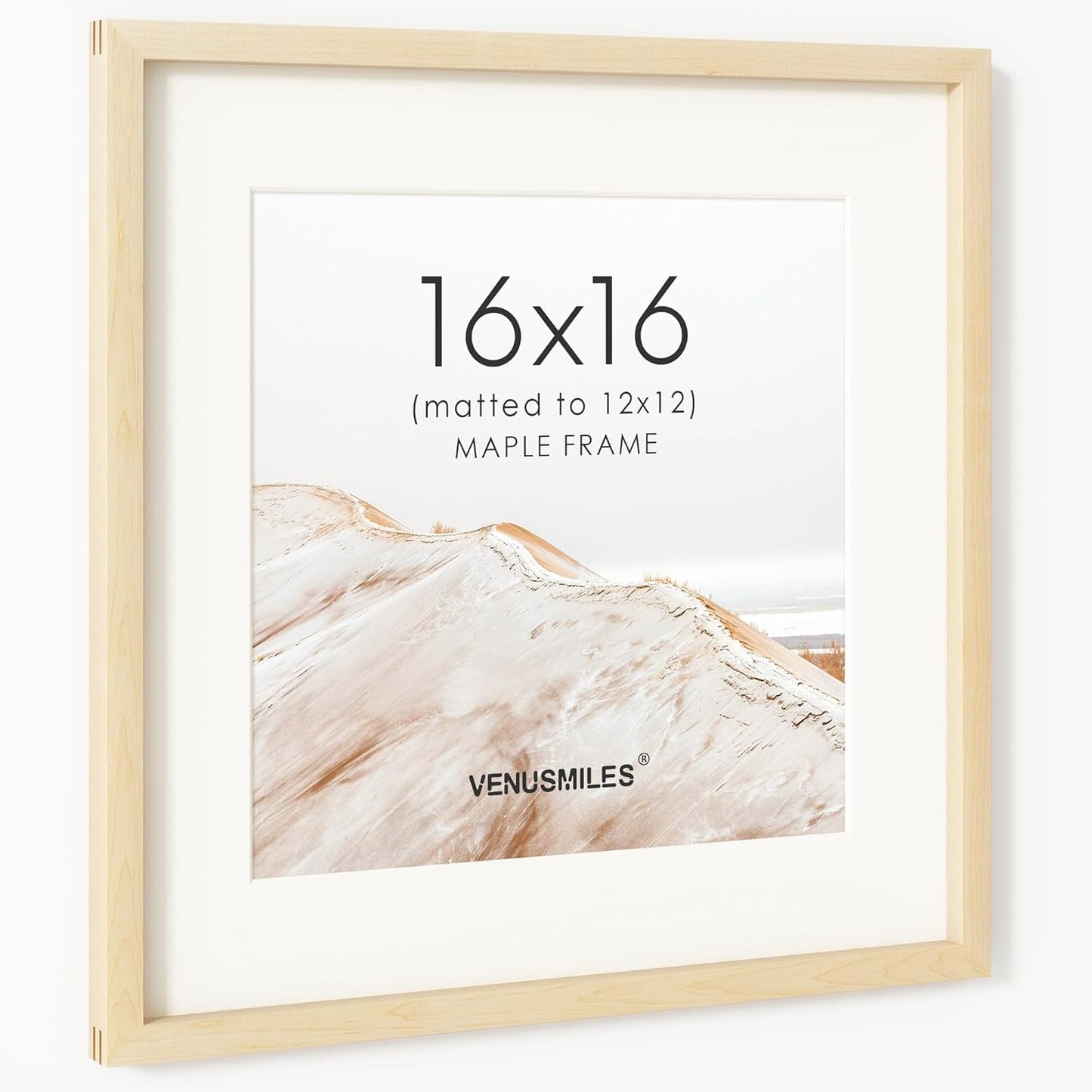 16x16 Picture Frame in Natural Maple Wood for Stunning Decor