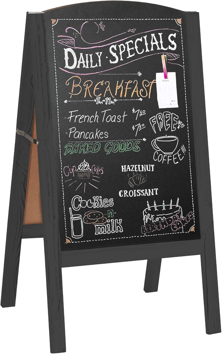 Ilyapa Wooden A-Frame Chalkboard Sign for Menus and Events