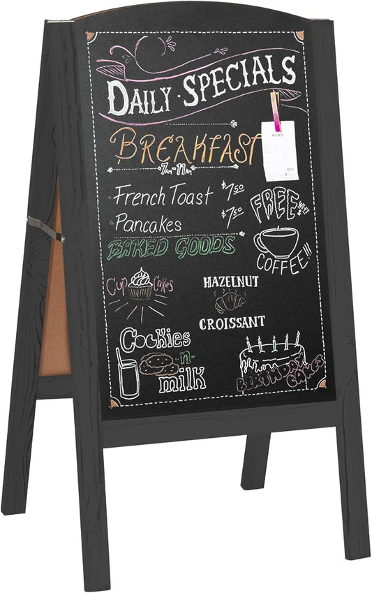 Ilyapa Wooden A-Frame Chalkboard Sign for Menus and Events