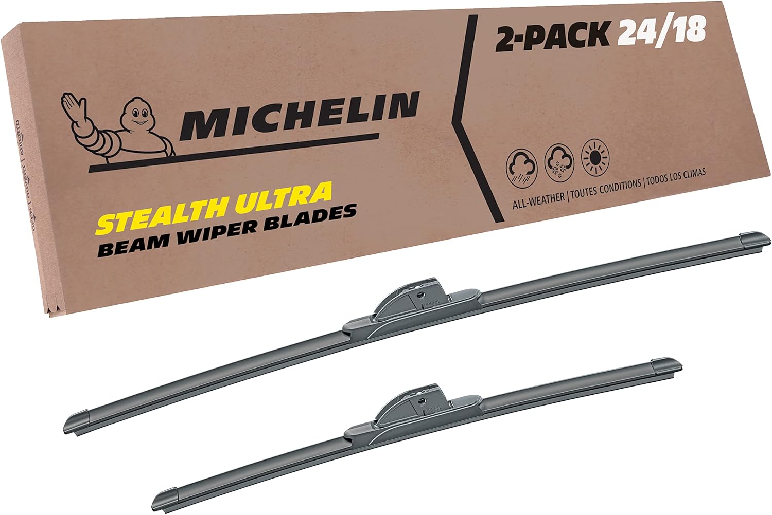 Michelin Stealth Ultra Wiper Blade Twin Pack for Optimal Visibility