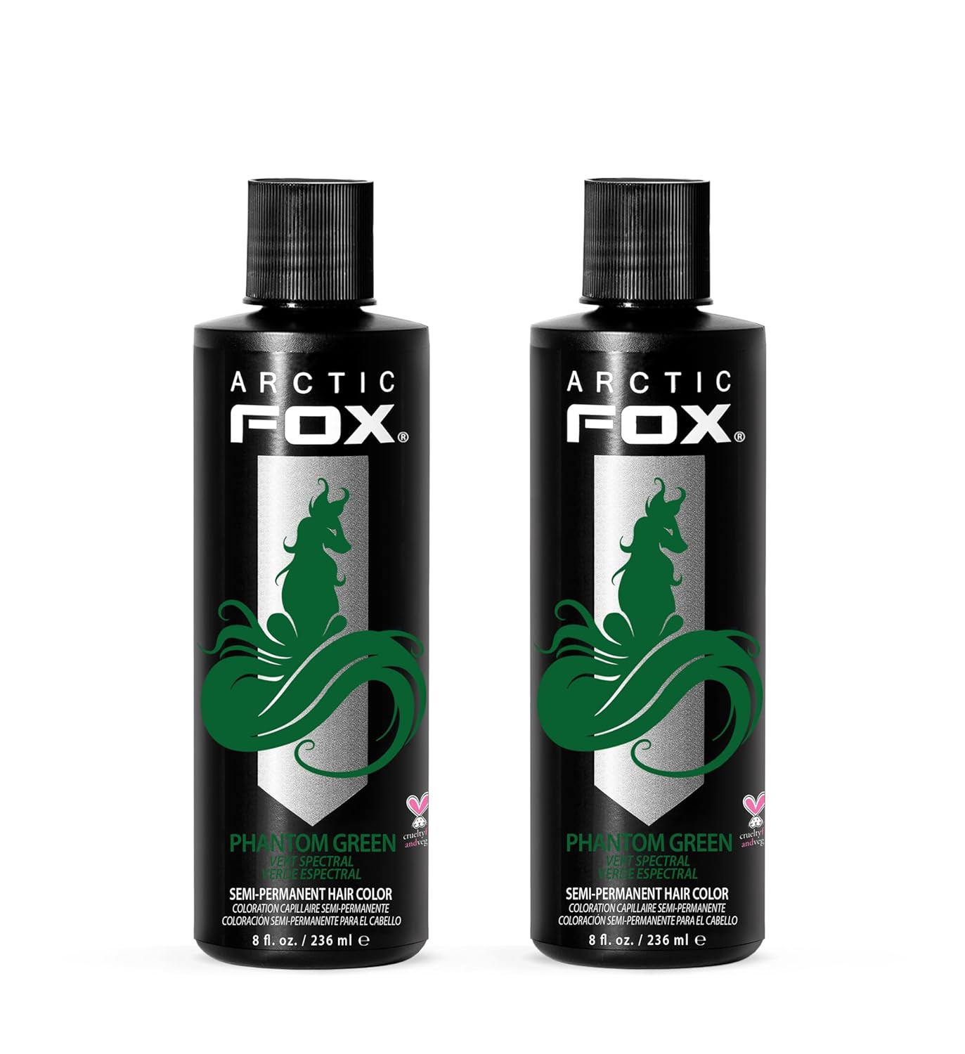 Vibrant Phantom Green Semi-Permanent Hair Dye for All Hair Types