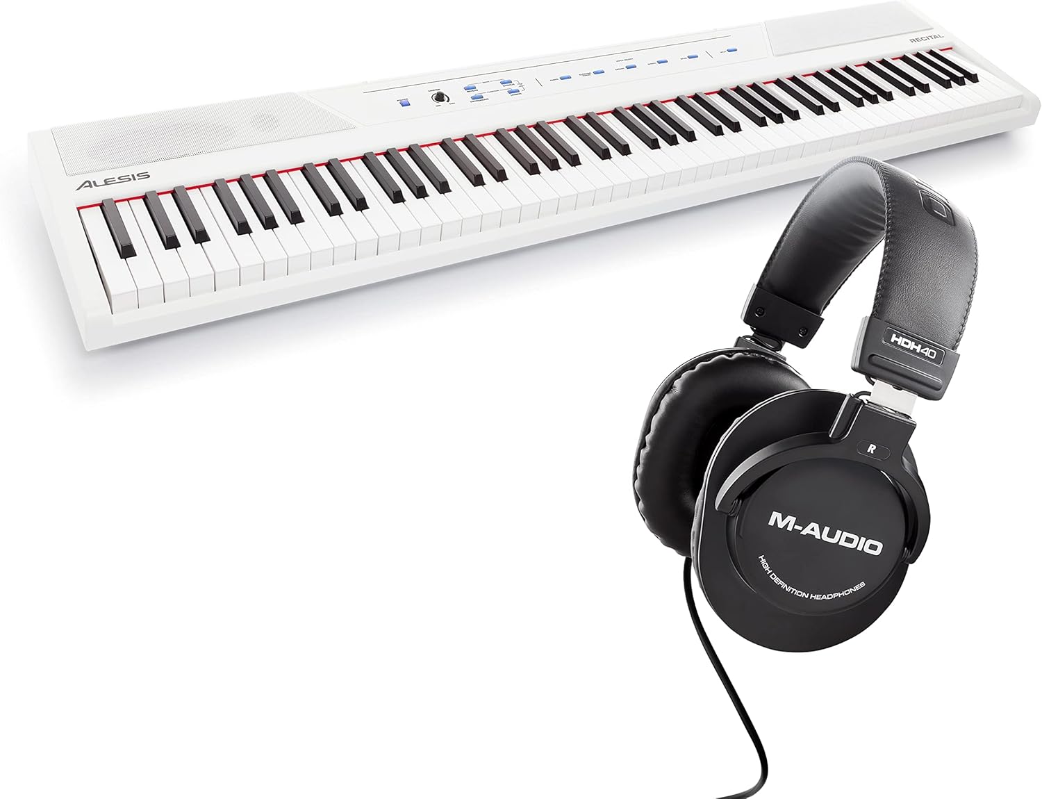 Alesis Recital 88 Key Digital Piano with Headphones for Practice