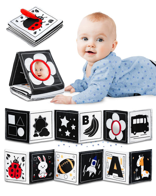 Infinno High Contrast Crinkle Cloth Book - Boost Baby's Development!