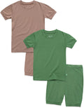 Kids Viscose 2pcs Pajama Set - Short Sleeve Summer Sleepwear