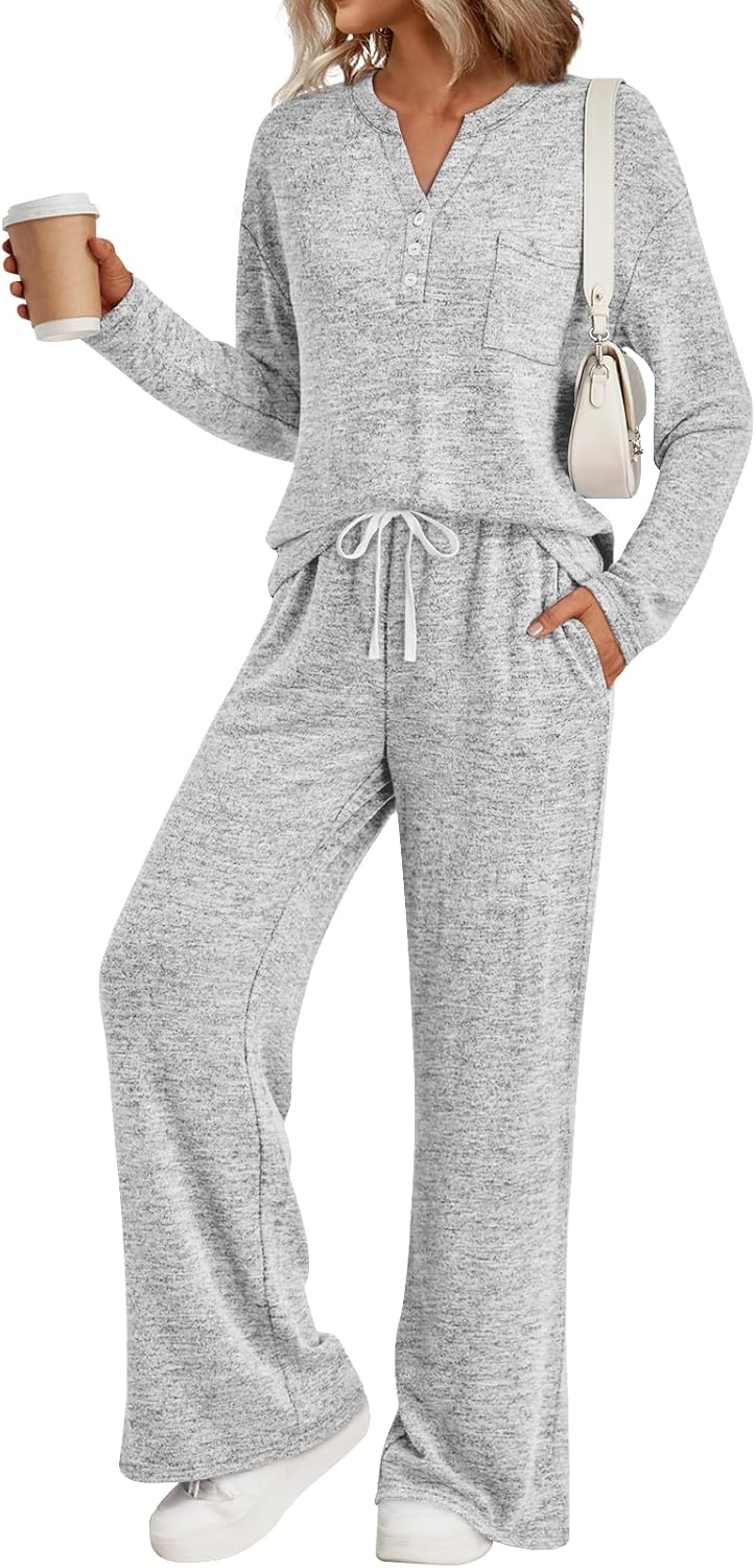 LILLUSORY Womens 2 Piece Lounge Sets for Cozy Winter Comfort