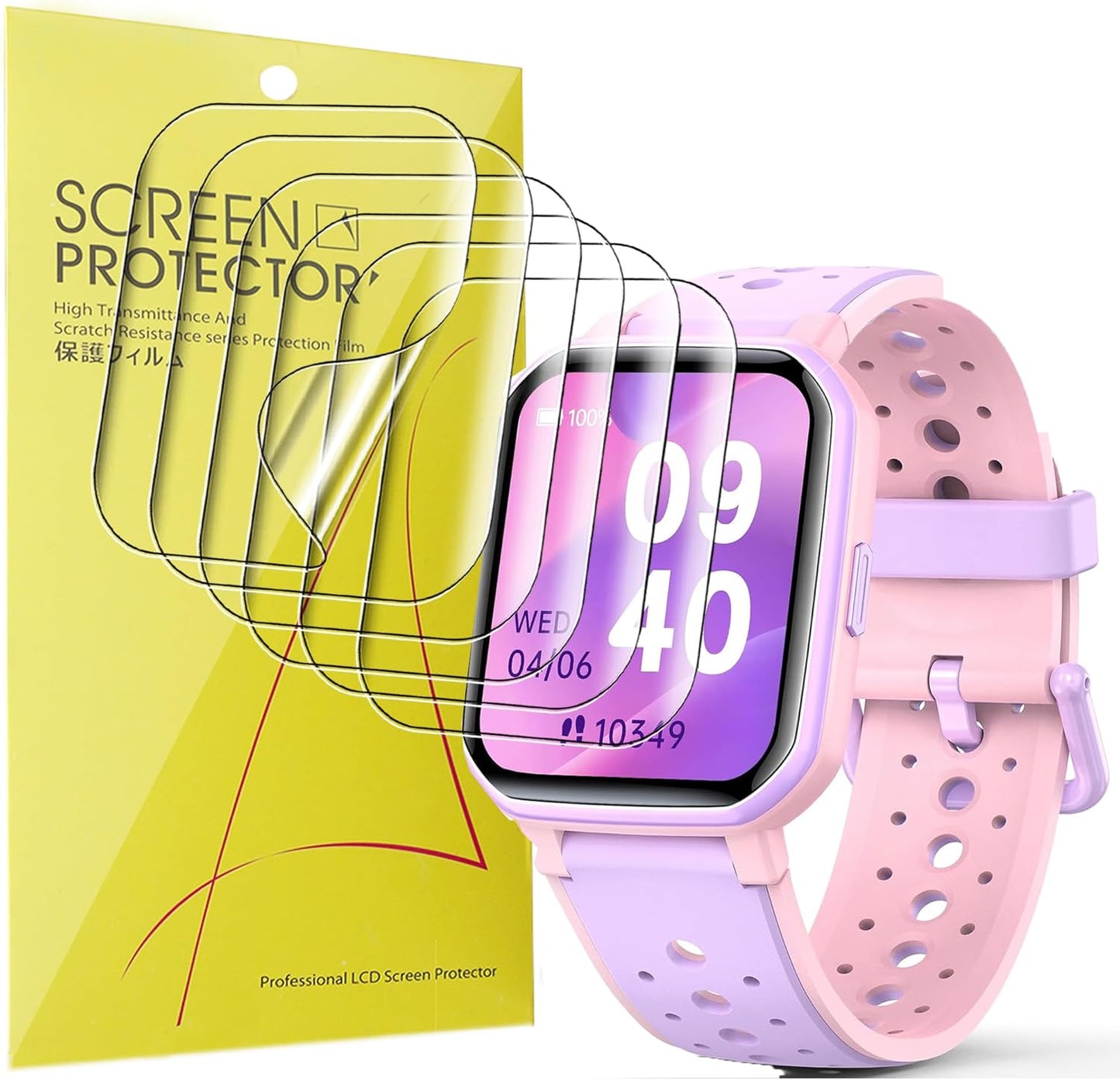 Lamshaw 6 Pack TPU Screen Protectors for JOYELE H79 Kids Smartwatch