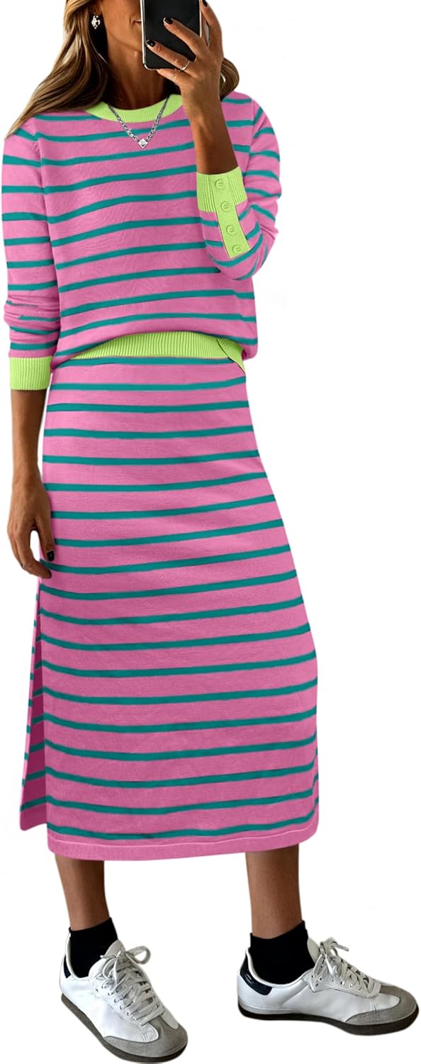 Stylish 2 Piece Skirt Set for Women - Fall Fashion 2025