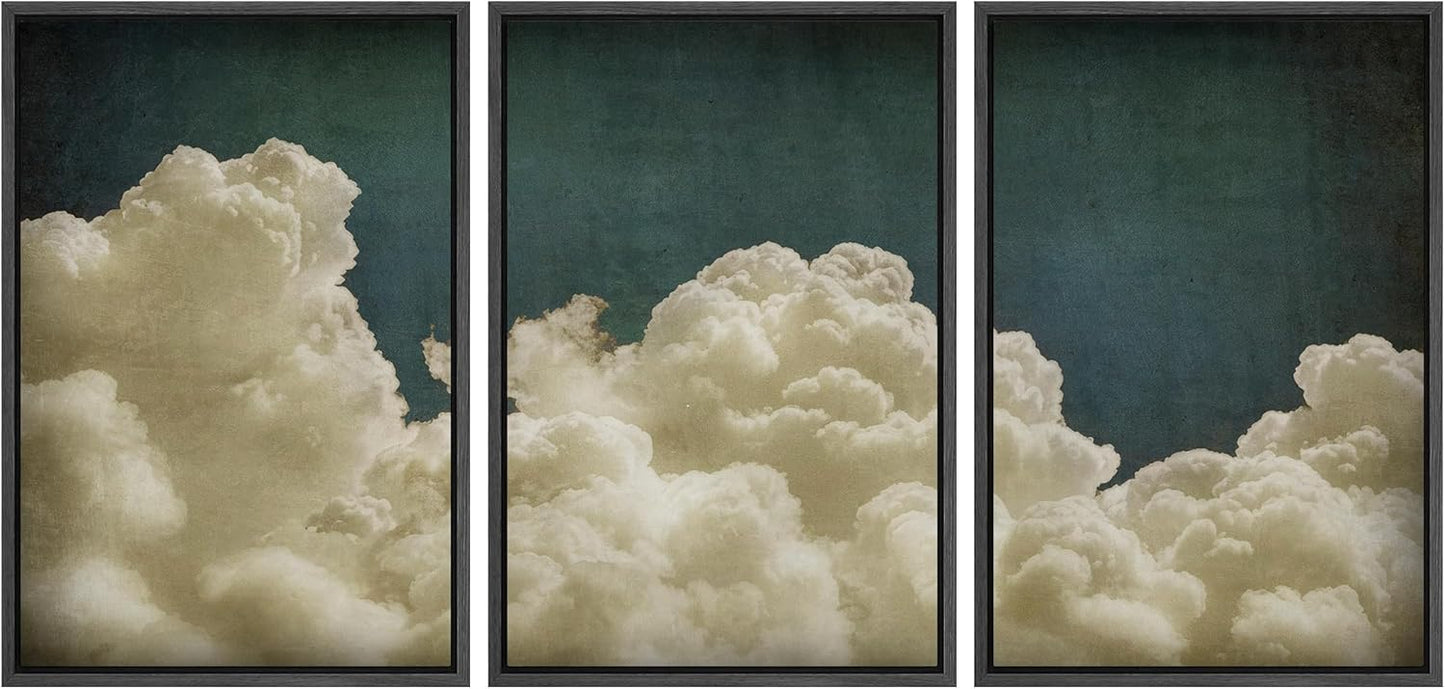 MUDECOR Framed Wall Art Print Set for Dreamy Cloudscape Decor