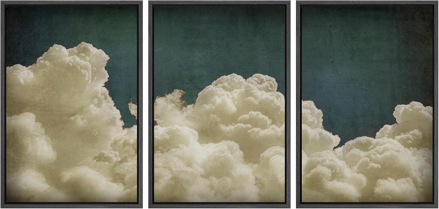 MUDECOR Framed Wall Art Print Set for Dreamy Cloudscape Decor