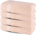 Bath Towels 30x60 in 100% Cotton Pack of 4 - Soft, Absorbent